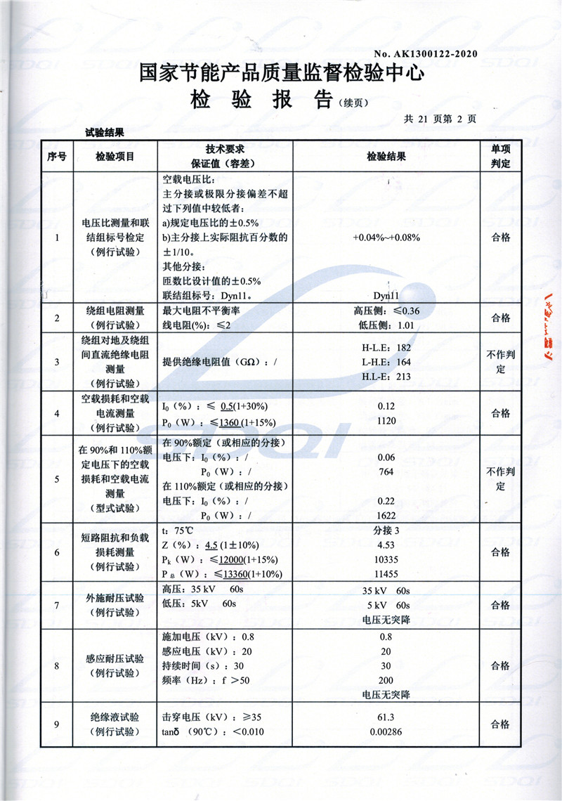 高低压试验报告-S11-1250新罗新罗新罗油浸式变压器-2.jpg